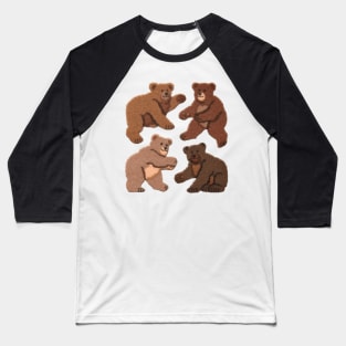 Dancing Bears Vintage Stickers Baseball T-Shirt